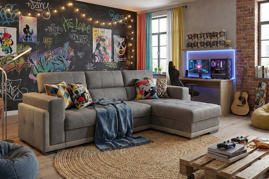 BARI I 5 Divano con penisola mod : BARI I