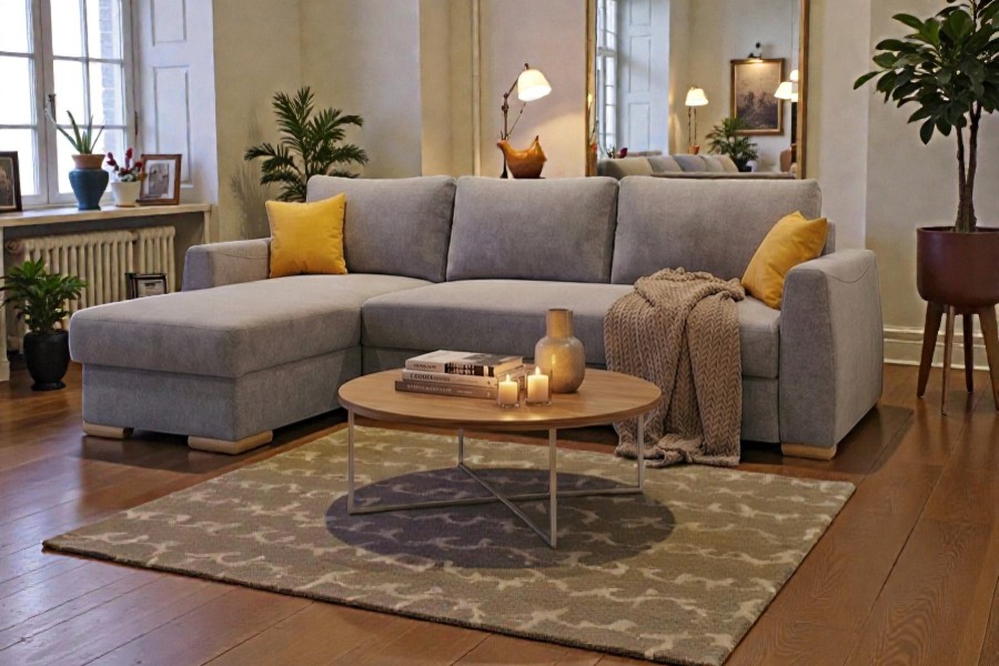 CREMA 8 Divano con penisola mod : CREMA