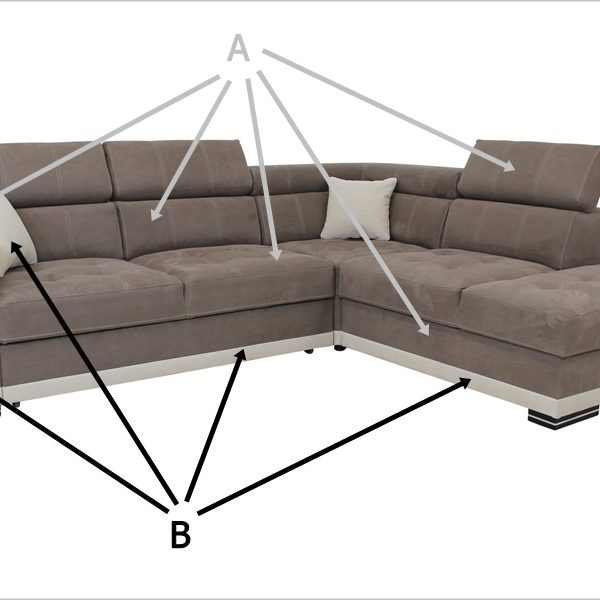 DIVANO ANGOLARE BARI II MISURE Divano angolare mod : BARI II
