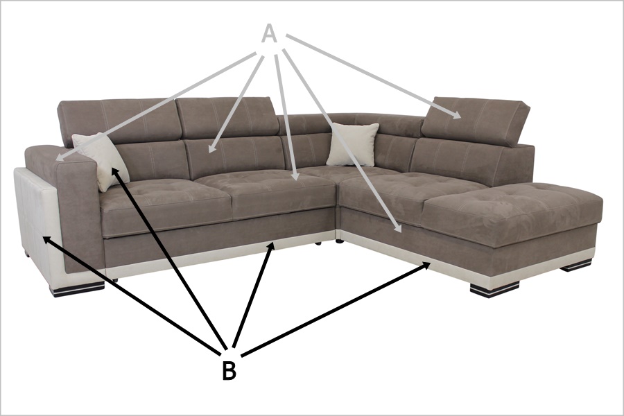 DIVANO ANGOLARE BARI II MISURE Divano angolare mod : BARI II
