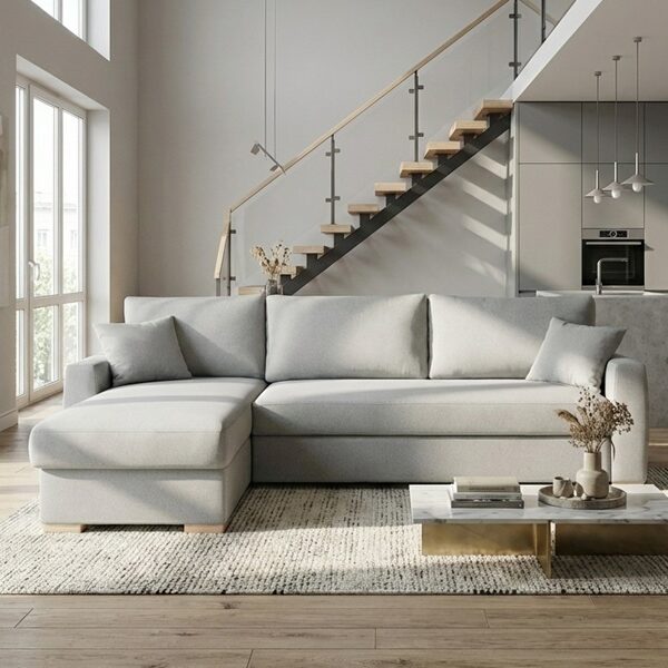 DIVANO CON PENISOLA MOD CREMA 2 Divano con penisola mod : CREMA