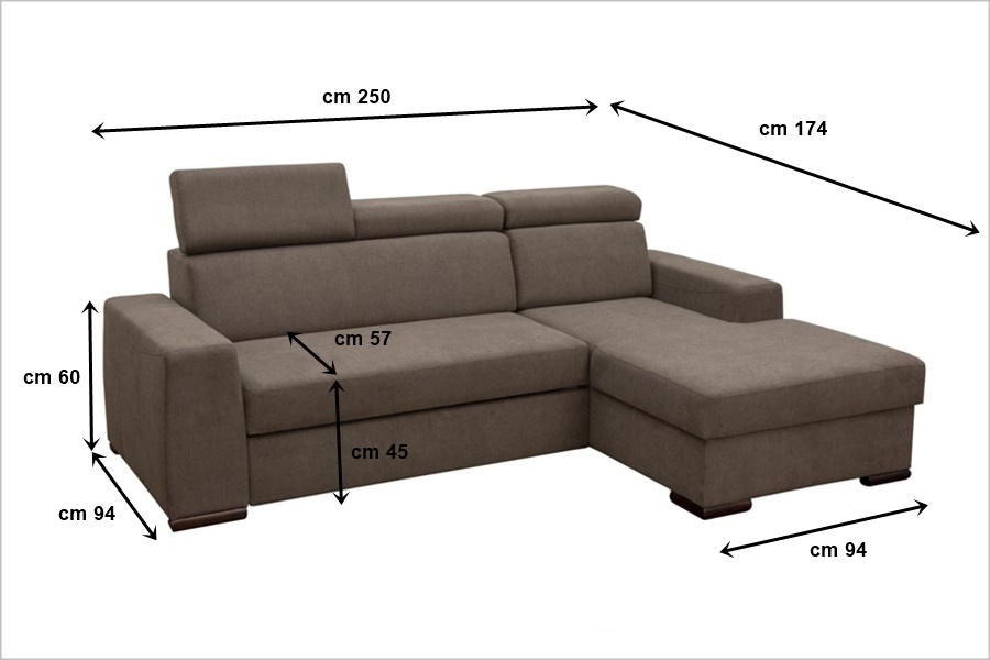 Divano con penisola mod : FENICE Z1