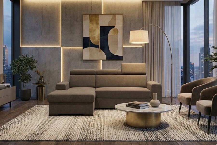 Divano con penisola mod : FENICE Z1