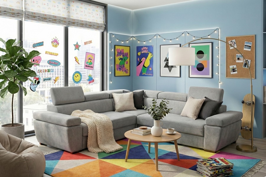 HILTON M8 6 Divano angolare mod : ELTON M8