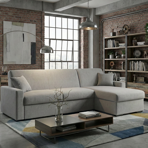 DIVANO LETTO MOD ADAMELLO CON PENISOLA 5 Divano rete elettrosaldata mod: ADAMELLO CON PENISOLA