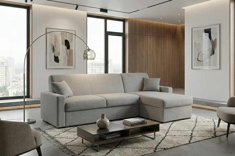 DIVANO LETTO MOD ADAMELLO CON PENISOLA 7 Divano rete elettrosaldata mod: ADAMELLO CON PENISOLA