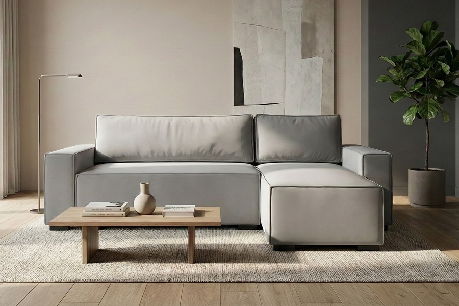 DIVANO CON PENISOLA ALBERTO 2 Divano con penisola mod : ALBERTO