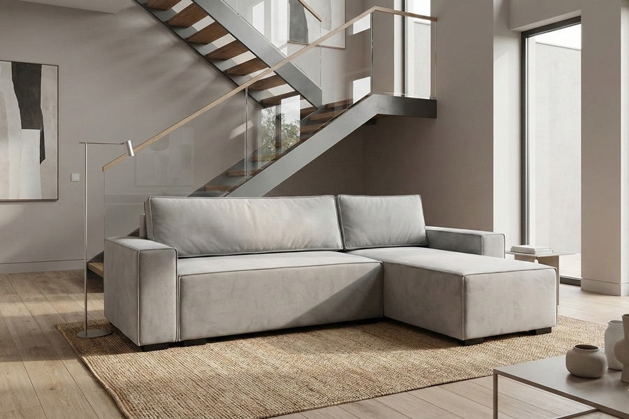 DIVANO CON PENISOLA ALBERTO 4 Divano con penisola mod : ALBERTO