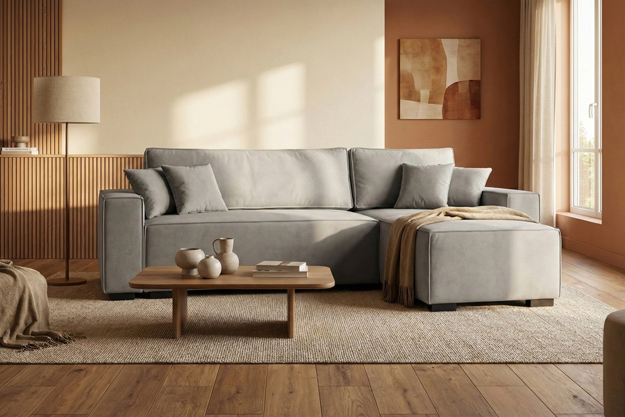 DIVANO CON PENISOLA ALBERTO 6 Divano con penisola mod : ALBERTO