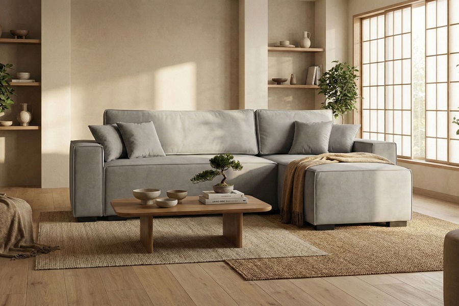 DIVANO CON PENISOLA ALBERTO 7 Divano con penisola mod : ALBERTO