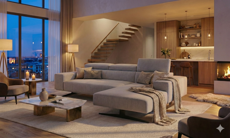 Divano con penisola mod : LIVIO Z2