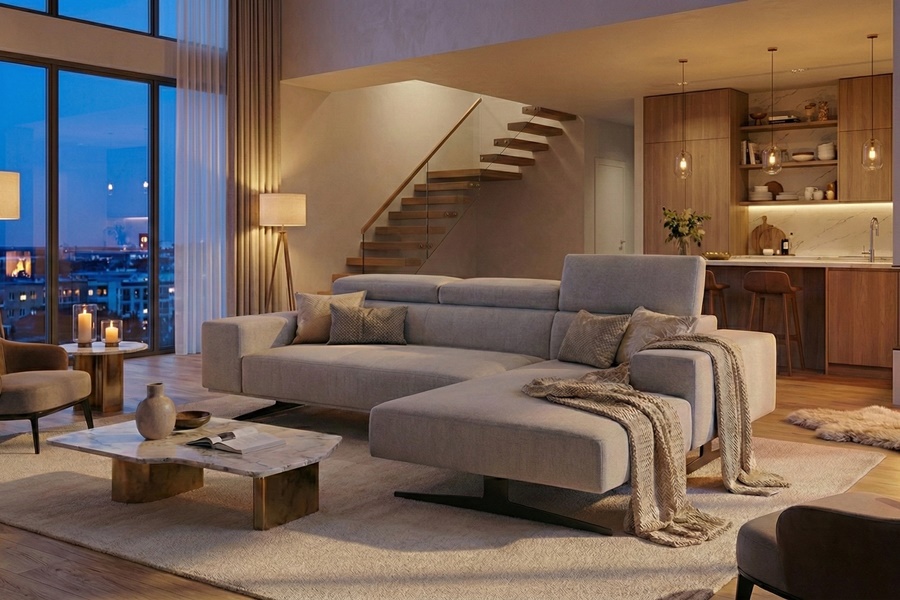 Divano con penisola mod : LIVIO Z2