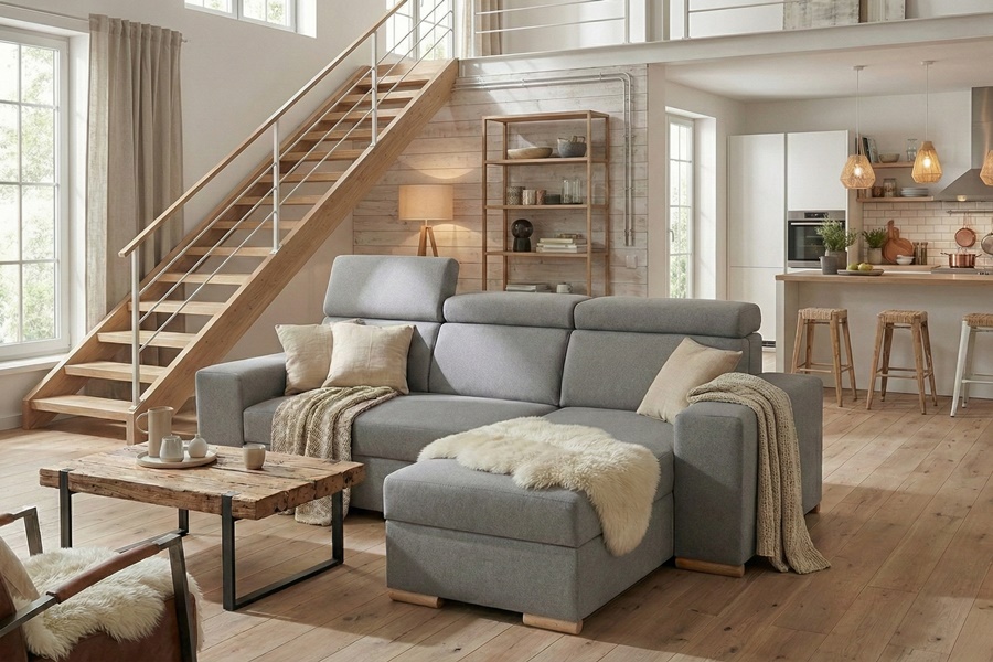 Divano con penisola mod : SOVRANO Z5