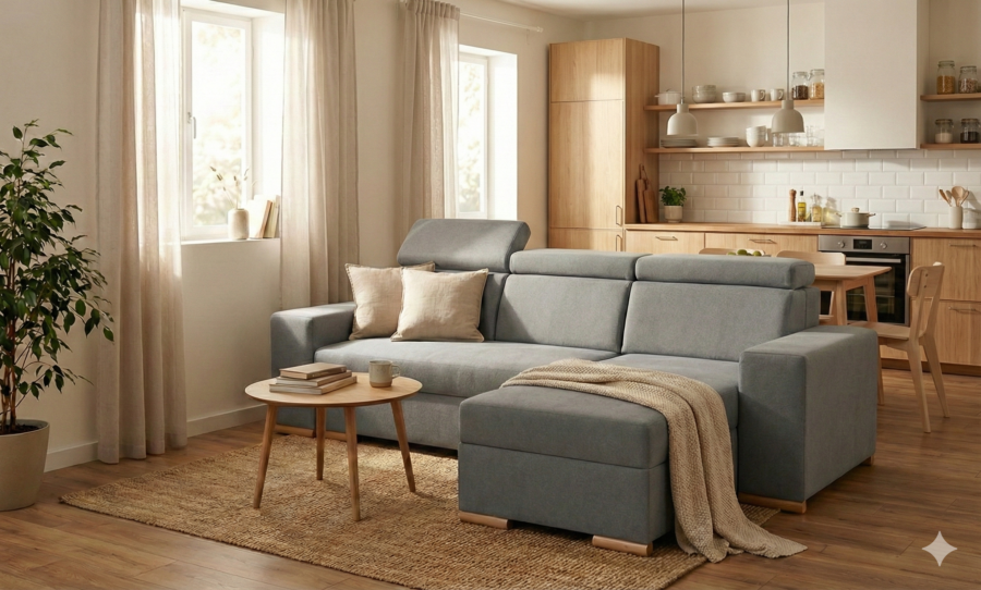 Divano con penisola mod : SOVRANO Z5