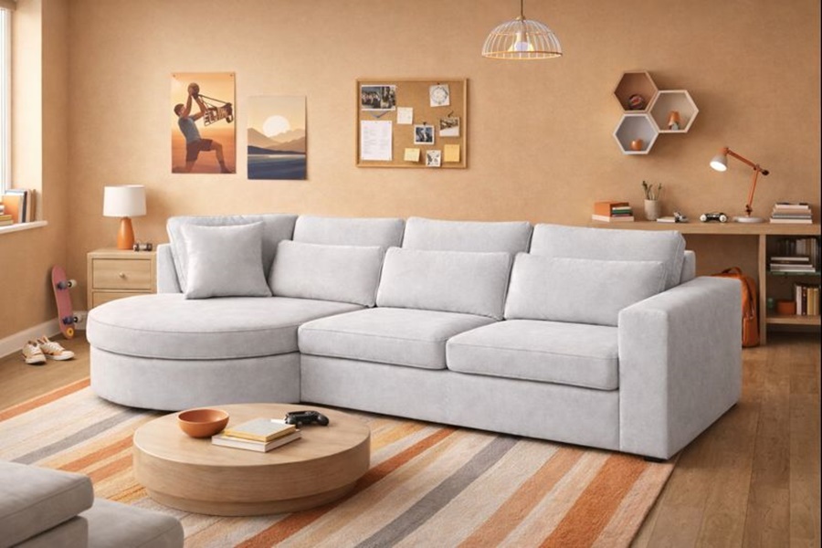 DIVANO MOD CLYDE 15 Divano con penisola mod : CLEYDE A1