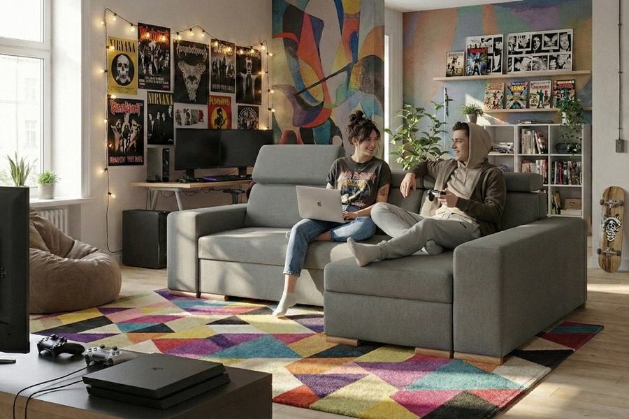 Divano con penisola mod : SOVRANO Z4