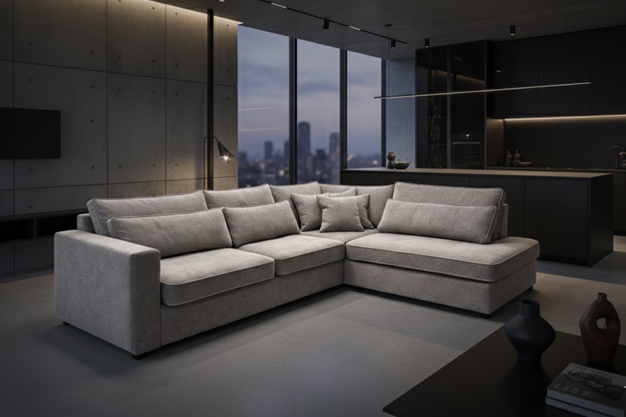 DICANI ANGOLARE MOD CLEYDE ANG 1 Divano con penisola mod : CLEYDE A3A