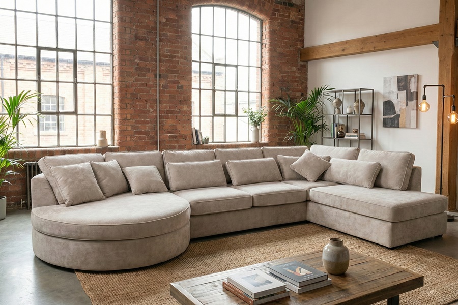 DIVANO ANGOLARE MOD CLYDE U 3 Divano angolare mod : CLEYDE U