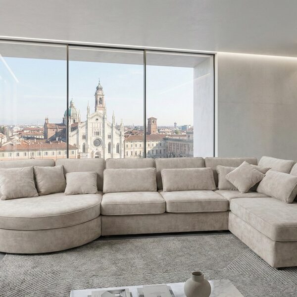 DIVANO ANGOLARE MOD CLYDE U 6 Divano angolare mod : CLEYDE U