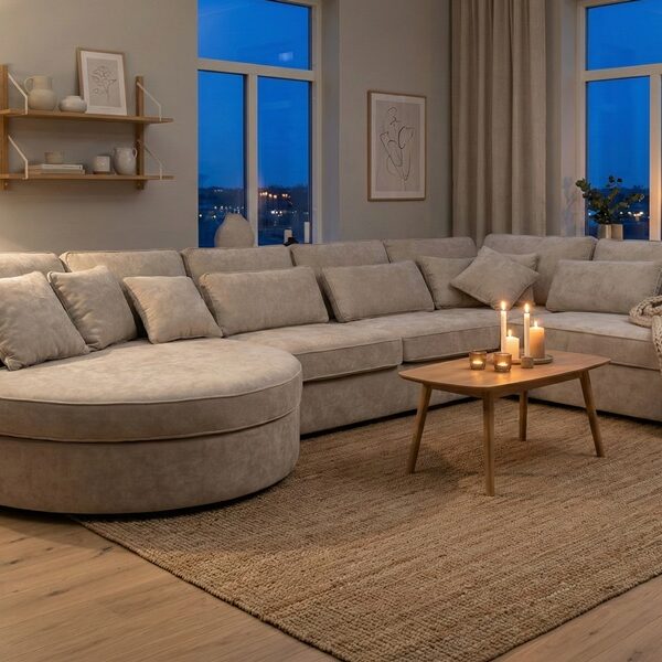 DIVANO ANGOLARE MOD CLYDE U 9 Divano angolare mod : CLEYDE U