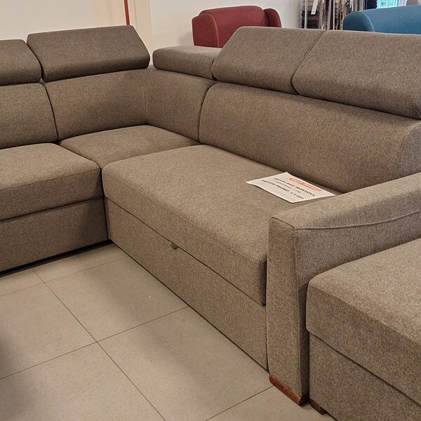 DIVANO ANGOLARE  MANTOVA STOCK MARRONE
